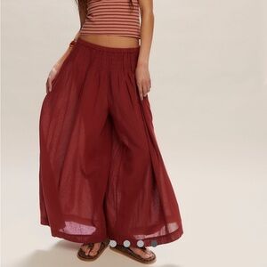 Free people ladies rising Sun pants size large burnt henna